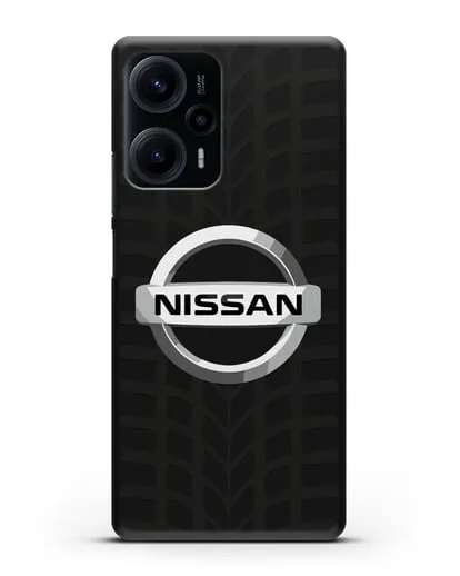 Чехол с логотипом Nissan с протектором шин силиконовый для Xiaomi Poco F5