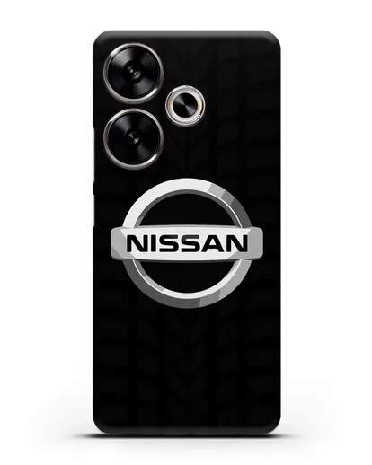 Чехол с логотипом Nissan с протектором шин силиконовый для Xiaomi Poco F6