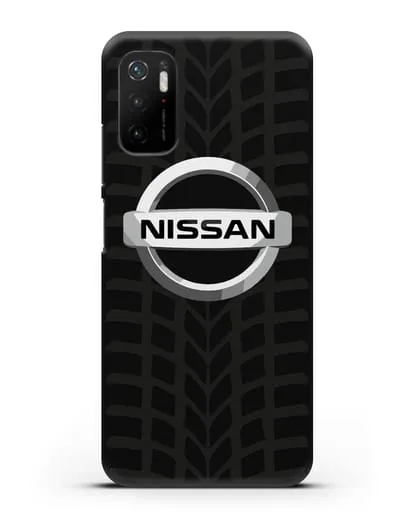 Чехол с логотипом Nissan с протектором шин силиконовый для Xiaomi Poco M3 Pro