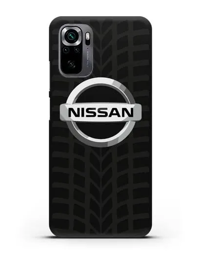 Чехол с логотипом Nissan с протектором шин силиконовый для Xiaomi Poco M5s