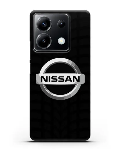 Чехол с логотипом Nissan с протектором шин силиконовый для Xiaomi Poco X6