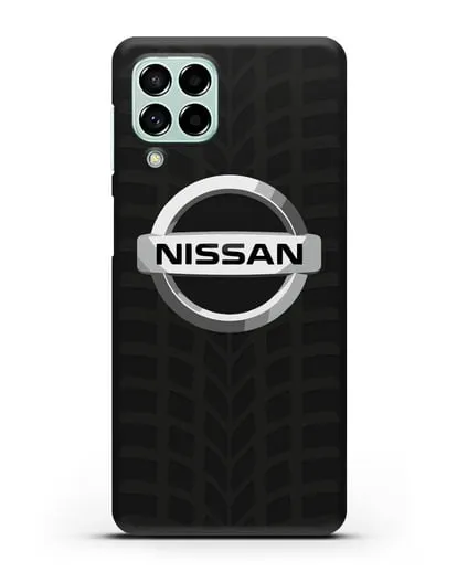 Чехол с логотипом Nissan с протектором шин силиконовый для Samsung Galaxy M53 [SM-M536]