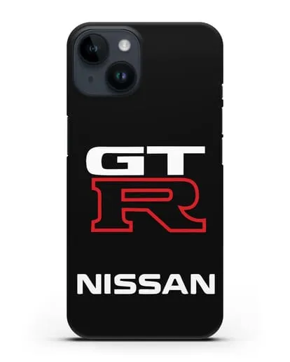 Чехол с надписью Nissan GTR силиконовый для iPhone 14