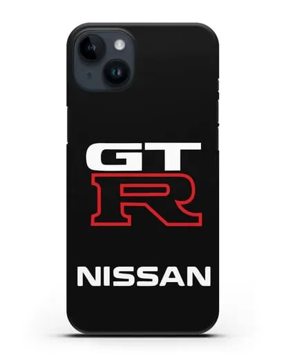 Чехол с надписью Nissan GTR силиконовый для iPhone 14 Plus
