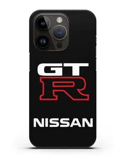 Чехол с надписью Nissan GTR силиконовый для iPhone 14 Pro