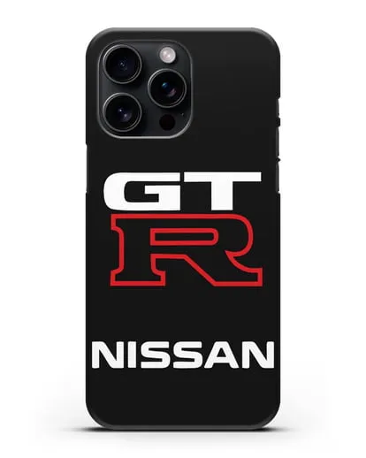 Чехол с надписью Nissan GTR силиконовый для iPhone 15 Pro Max