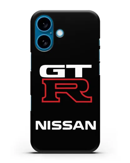Чехол с надписью Nissan GTR силиконовый для iPhone 16