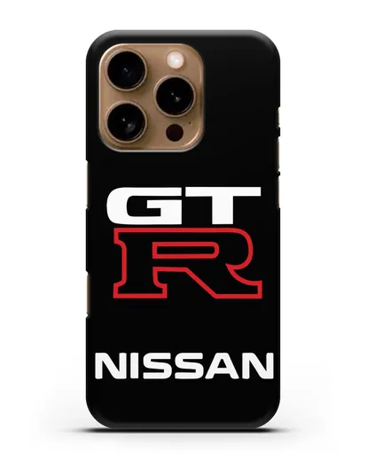 Чехол с надписью Nissan GTR силиконовый для iPhone 16 Pro