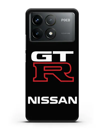 Чехол с надписью Nissan GTR силиконовый для Xiaomi Poco F6 Pro
