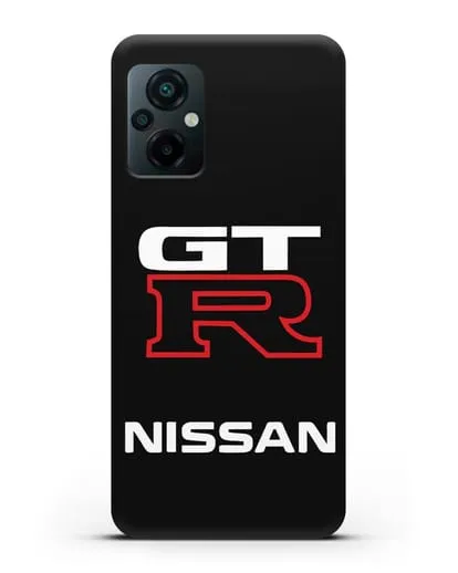 Чехол с надписью Nissan GTR силиконовый для Xiaomi Poco M5