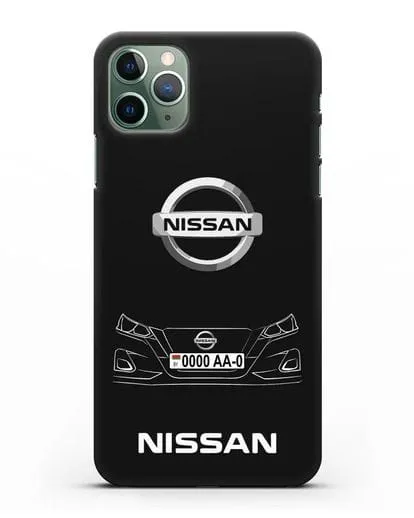 Чехол Nissan с автомобильным номером силиконовый для iPhone 11 Pro Max