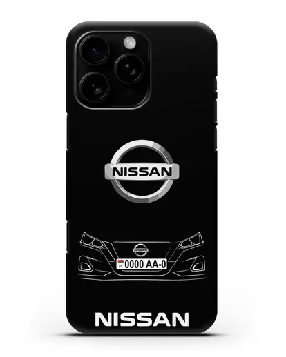 Чехол Nissan с автомобильным номером силиконовый для iPhone 16 Pro Max