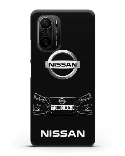Чехол Nissan с автомобильным номером силиконовый для Xiaomi Poco F3