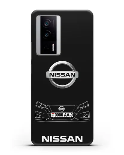 Чехол Nissan с автомобильным номером силиконовый для Xiaomi Poco F5 Pro