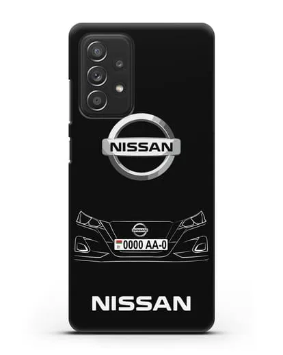 Чехол Nissan с автомобильным номером силиконовый для Samsung Galaxy A53