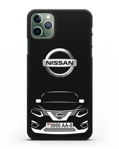 Чехол Nissan с номерным знаком силиконовый для iPhone 11 Pro