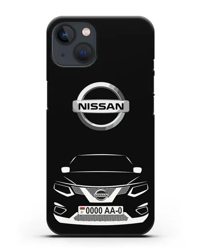 Чехол Nissan с номерным знаком силиконовый для iPhone 13