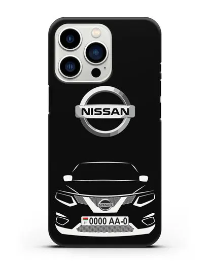 Чехол Nissan с номерным знаком силиконовый для iPhone 13 Pro