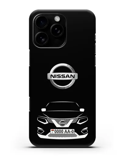 Чехол Nissan с номерным знаком силиконовый для iPhone 16 Pro Max