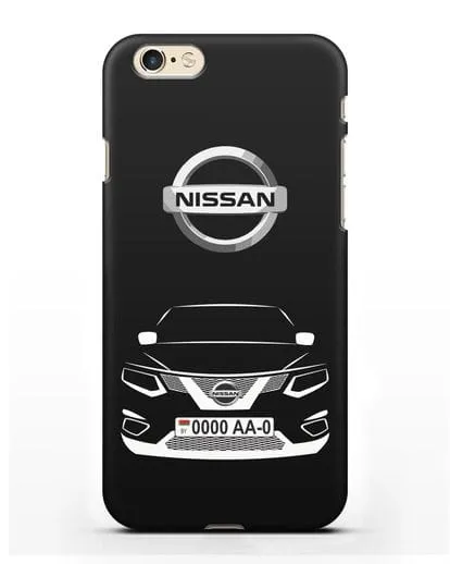 Чехол Nissan с номерным знаком силиконовый для iPhone 6