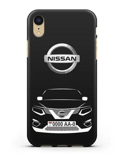 Чехол Nissan с номерным знаком силиконовый для iPhone XR
