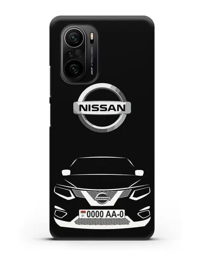 Чехол Nissan с номерным знаком силиконовый для Xiaomi Poco F3