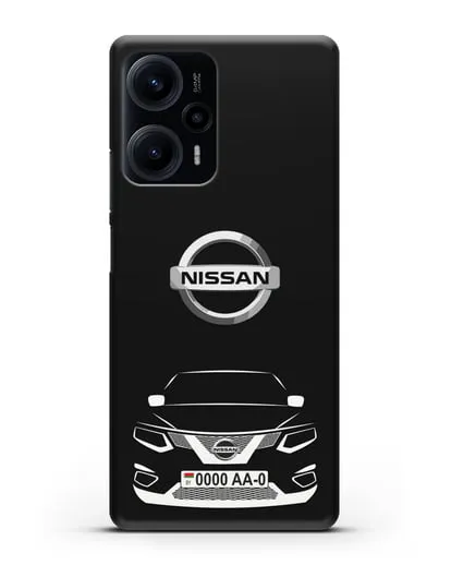 Чехол Nissan с номерным знаком силиконовый для Xiaomi Poco F5