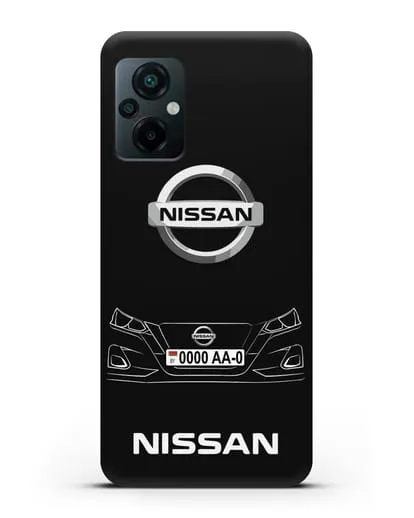 Чехол Nissan с номерным знаком силиконовый для Xiaomi Poco M5