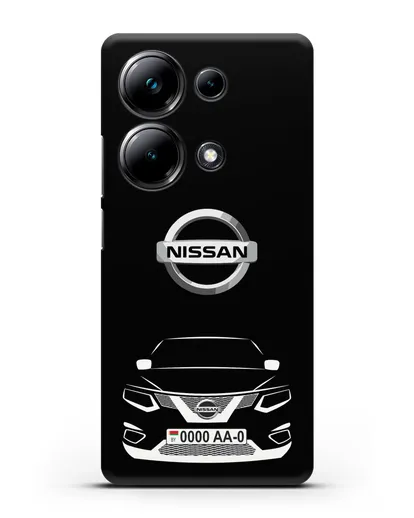 Чехол Nissan с номерным знаком силиконовый для Xiaomi Poco M6 Pro