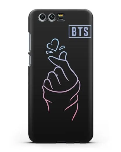 Чехол BTS с иллюстрацией руки и сердца силиконовый для Honor 9