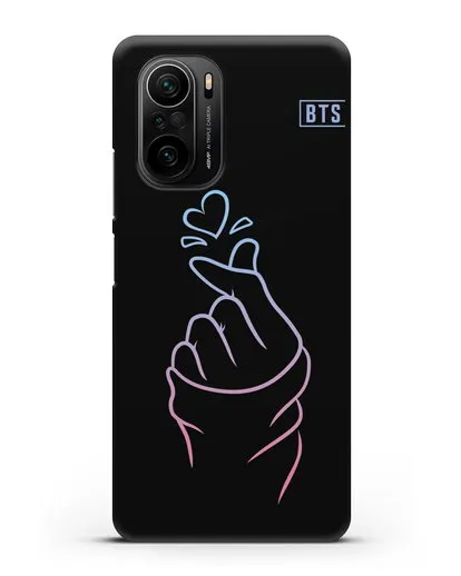 Чехол BTS с иллюстрацией руки и сердца силиконовый для Xiaomi Poco F3 Pro