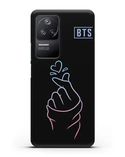 Чехол BTS с иллюстрацией руки и сердца силиконовый для Xiaomi Poco F4