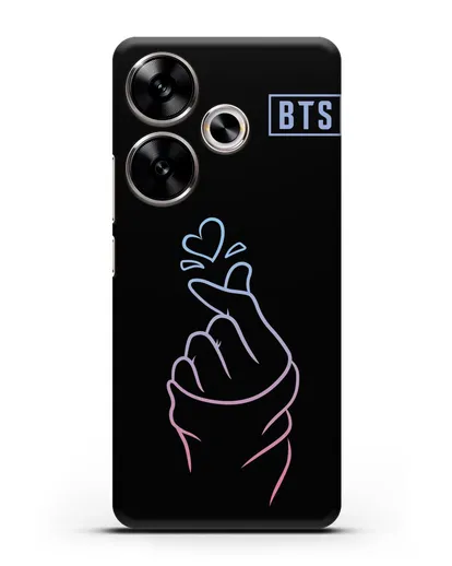 Чехол BTS с иллюстрацией руки и сердца силиконовый для Xiaomi Poco F6