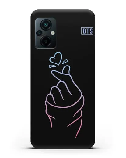 Чехол BTS с иллюстрацией руки и сердца силиконовый для Xiaomi Poco M5