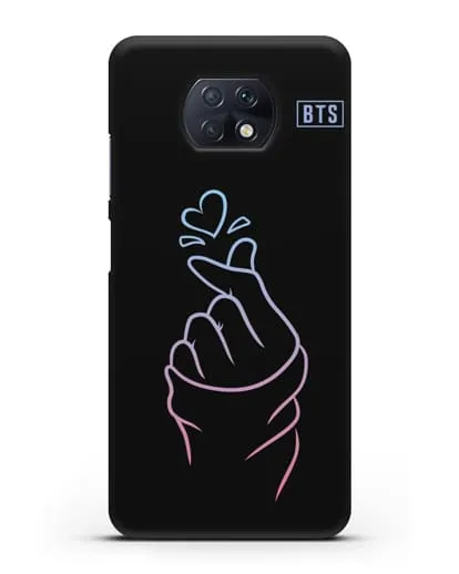 Чехол BTS с иллюстрацией руки и сердца силиконовый для Xiaomi Redmi Note 9T