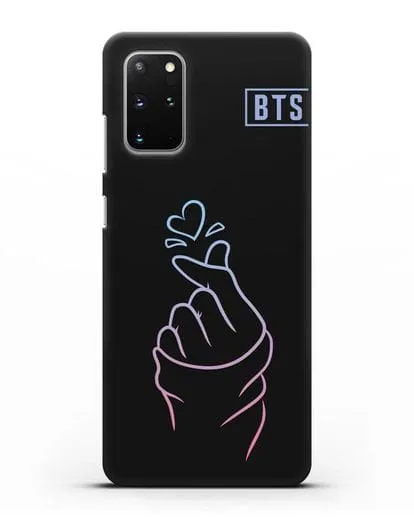 Чехол BTS с иллюстрацией руки и сердца силиконовый для Samsung Galaxy S20 Plus [SM-G985F]