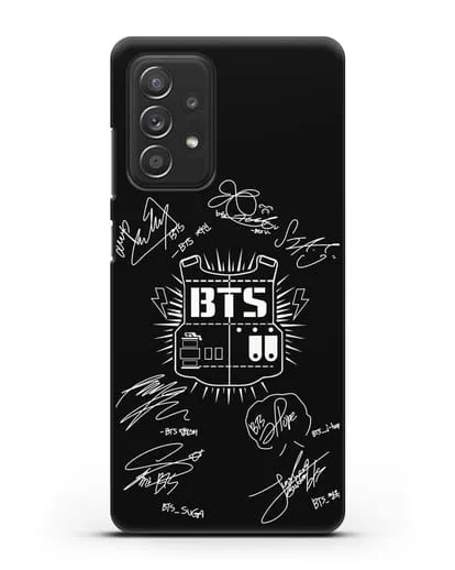 Чехол BTS Army с автографами участников группы силиконовый для Samsung Galaxy A53