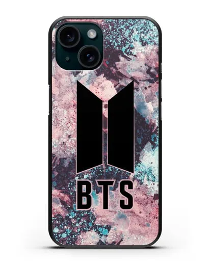Чехол с картинкой BTS силиконовый для iPhone 15