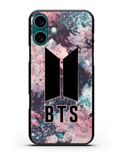Чехол с картинкой BTS силиконовый для iPhone 16 Plus
