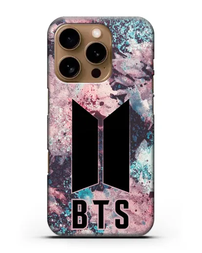 Чехол с картинкой BTS силиконовый для iPhone 16 Pro