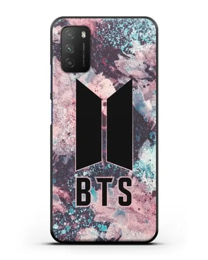 Чехол с картинкой BTS силиконовый для Xiaomi Poco M3