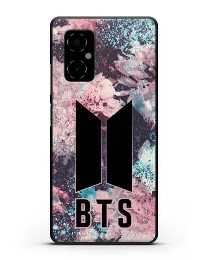Чехол с картинкой BTS силиконовый для Xiaomi Poco M4 5G