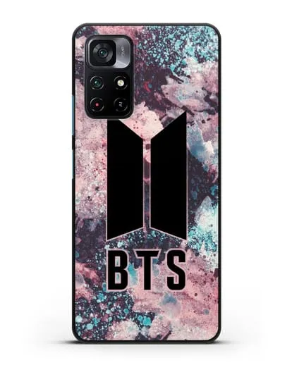 Чехол с картинкой BTS силиконовый для Xiaomi Poco M4 Pro 5G