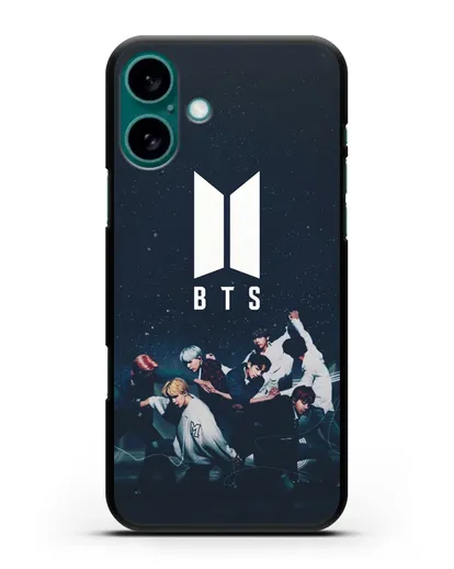 Чехол с изображением солистов группы BTS силиконовый для iPhone 16 Plus