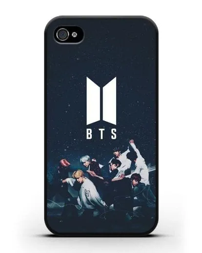 Чехол с изображением солистов группы BTS силиконовый для iPhone 4/4s
