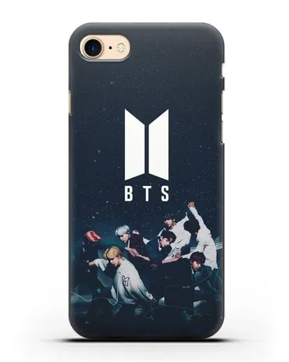 Чехол с изображением солистов группы BTS силиконовый для iPhone 8