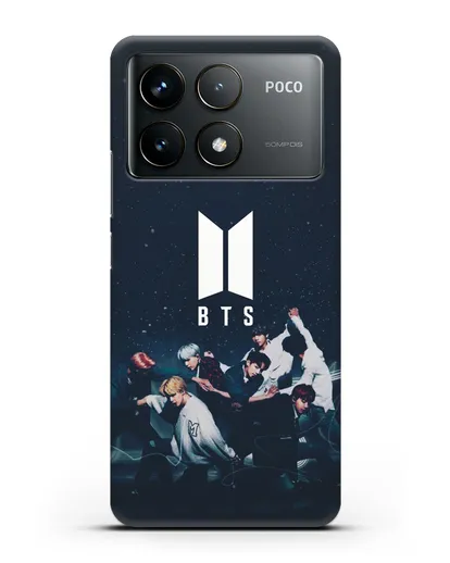 Чехол с изображением солистов группы BTS силиконовый для Xiaomi Poco F6 Pro