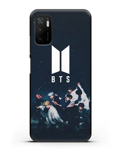 Чехол с изображением солистов группы BTS силиконовый для Xiaomi Poco M3 Pro