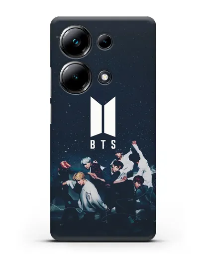 Чехол с изображением солистов группы BTS силиконовый для Xiaomi Poco M6 Pro