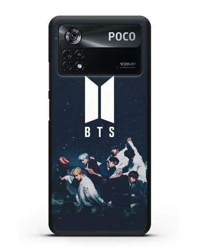 Чехол с изображением солистов группы BTS силиконовый для Xiaomi Poco X4 Pro